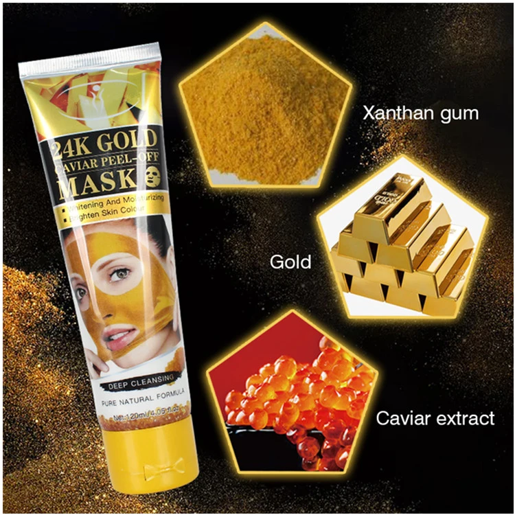 24K Gold Leaf Peeling Masque Whitening and Brightening Skin Tone Anti-Wrinkle and Lightening Melanin Mask