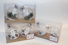 Large Clear Glass Christmas Balls