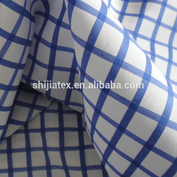 cotton poly yarn dyed dobby fabric for shirts