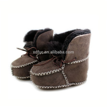 Hebei factory lambskin toddler snow boot,sheepskin baby booties