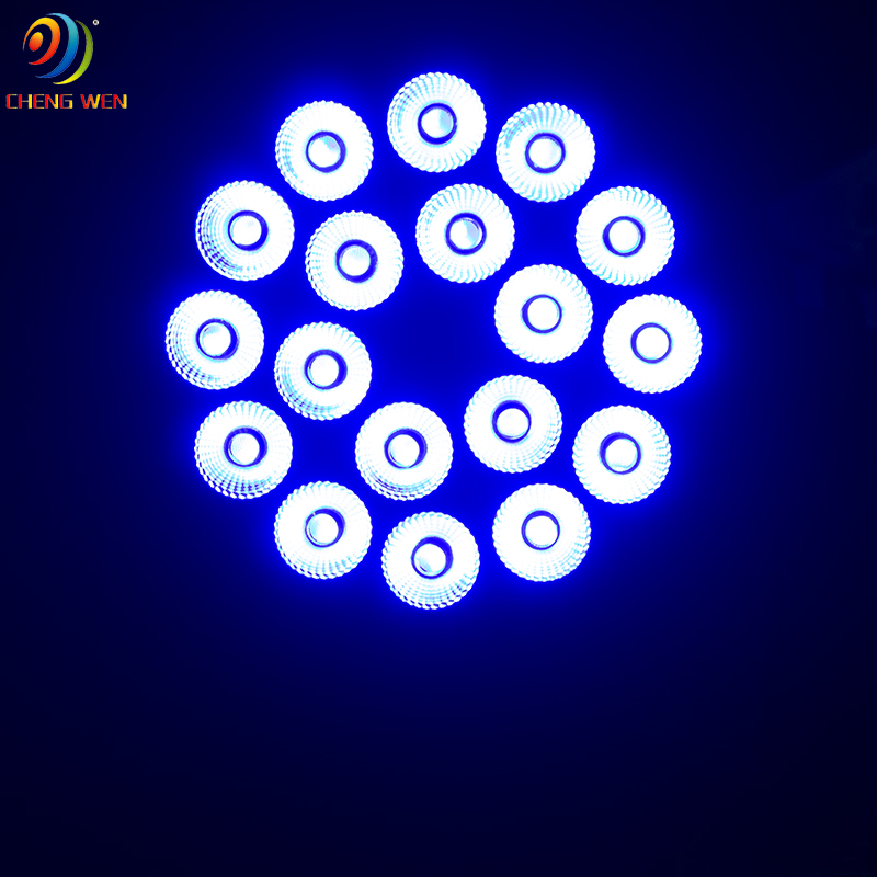 18pcs Waterproof Flat Led Par Light