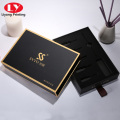 cosmetic black kraft paper sliding drawer box packaging