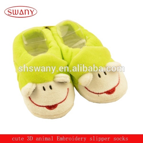 fashion cheap indoor slipper socks,kids 3D animal slipper socks,China wholesale winter warmer slipper socks shoe with Non-slip