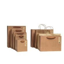 BSCI FACTORY Customized 120gsm Thin White Kraft Shopping Bag with Print