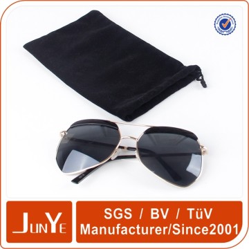 sunglass dust proof black velvet packaging drawstring pouch