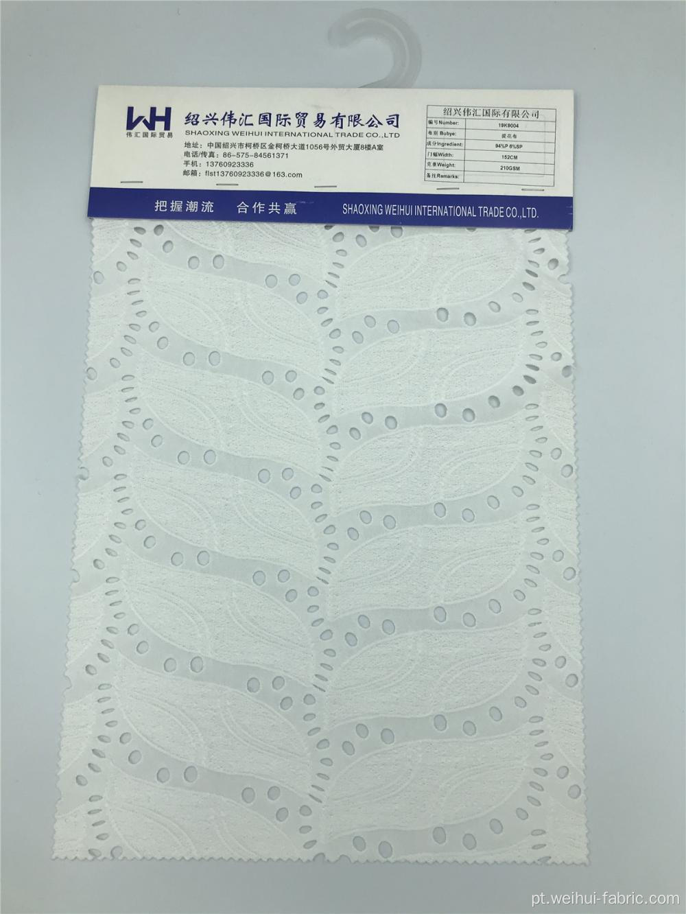 Tecido jacquard de malha 210GSM tecido com padrão de poros pequenos