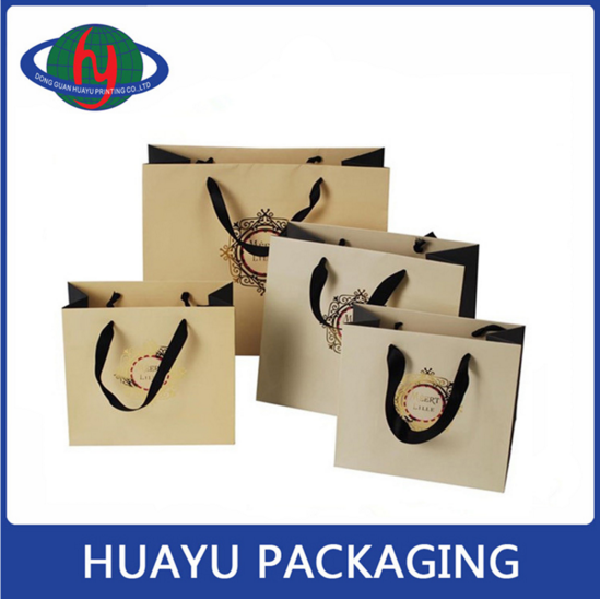 High Quality Eco Friendly Brown Paper Bag Shopping Kraft Paper Bag