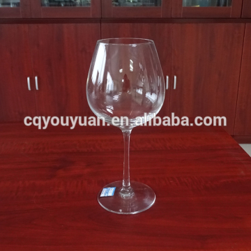 High flint glass crystal balloon 650ml footed glass ware for wine