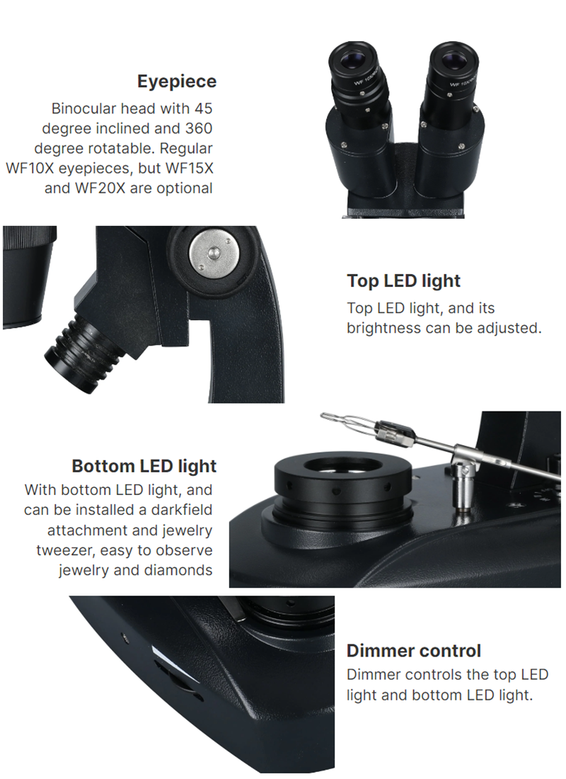 Professional China Gem Microscope Wf10x Portable Jewelry Microscope For Gemology And Jewelry Work6