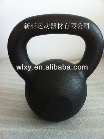 Black fitness cast iron kettlebells