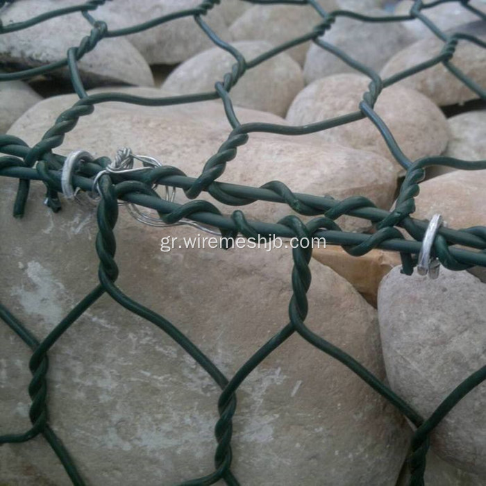 Πέτρινα κλουβιά-Βαρύ εξάγωνο δίχτυ καλωδίων