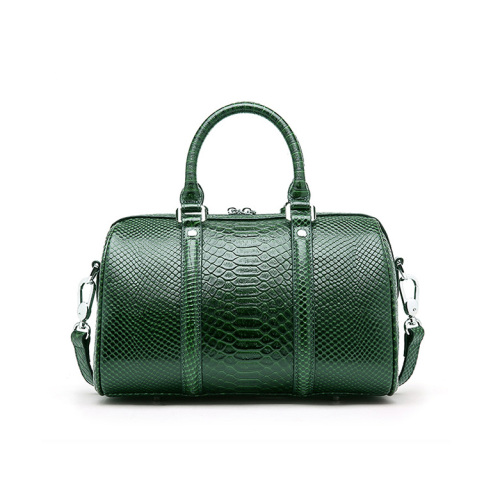 Green Crocodile PU Leather Boston Handbag Tote Bags