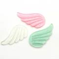 40mm Kawaii Cute Glitter Angel Wings Flatback Resin Cabochon Scrapbooking Embellishment Phone deco DIY Decoration Craft