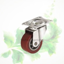 Brown Polyurethane Light Duty Table Leg Hardware Casters