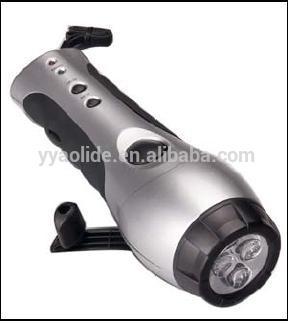 hand crank flashlight with radio