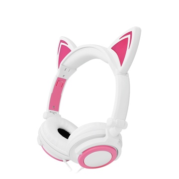 OEM factory Personal lighting cute cat ear headphone