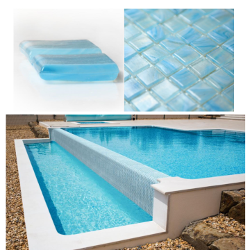 Decorative mosaic tiles for swimming pools