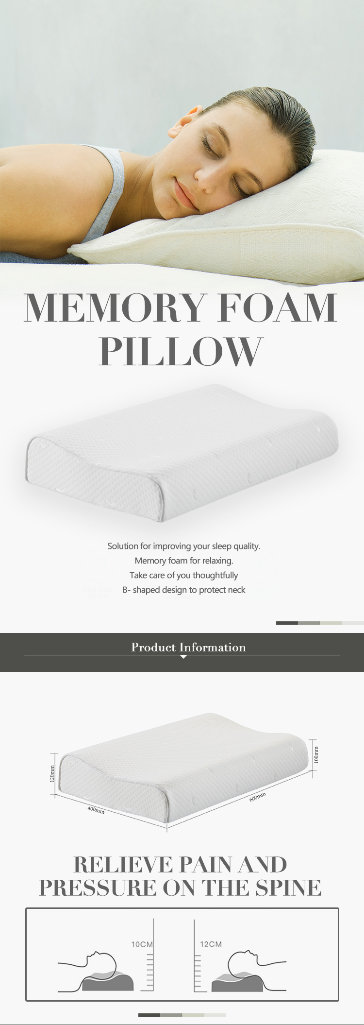 Sponduct 100 % Bamboo Pillows,Charcoal Pillow Bamboo Memory Foam Pillows,Aloe Vera Bamboo Pillow Logo Wholesale