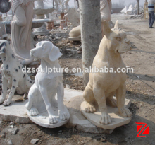 Garden stone dog statues