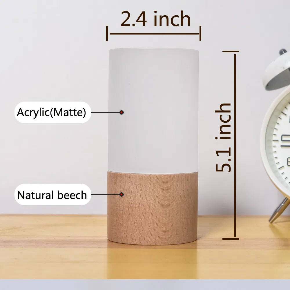 Innovative Solid Wood LED Night Light for Home Decor