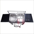 Gas Burner Deep Fryer With Foldable Side Shelves