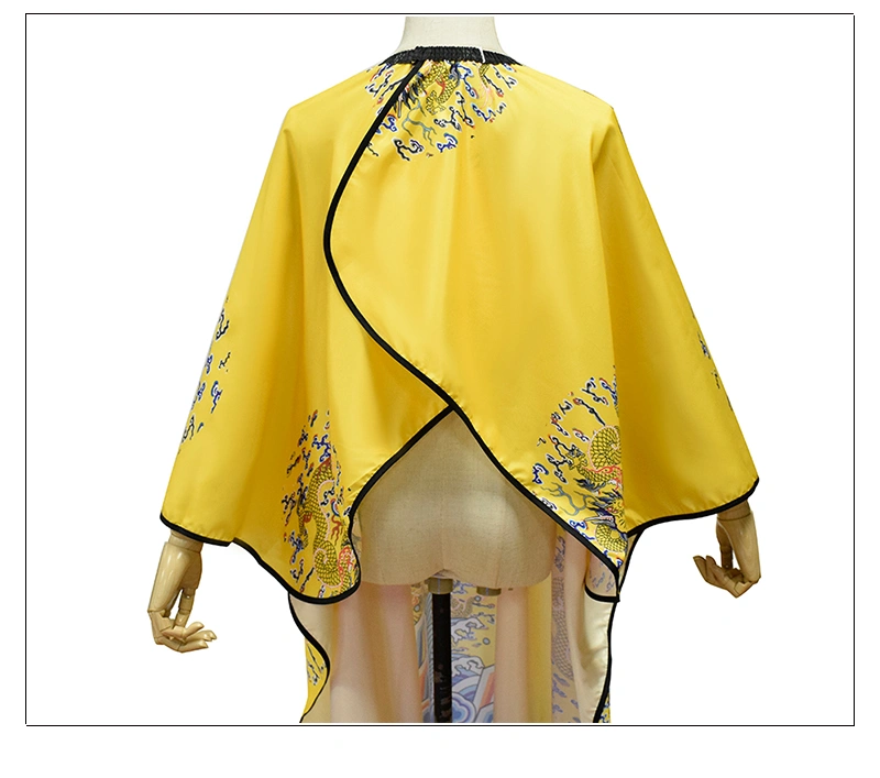 New Design Chinese Style Emperor Robe Dragon Pattern Hair Cutting Cape for Hairdressing