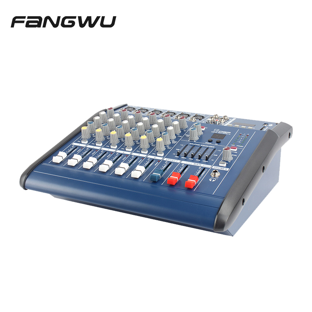 Hot Selling 6 Channel 602D USB Powered Amplifier Mixers with Blue-Tooths