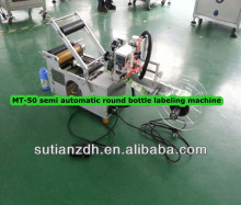 MT-50 manual round bottle labeling machine;semi automatic adheisve labeling machine;semi automatic labeling machine manufacturer