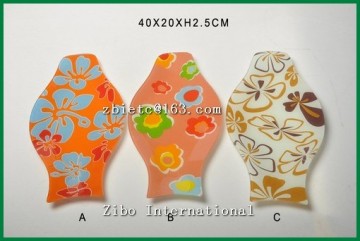 fine art glass wall plates with decal