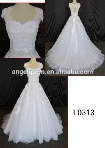 Elegant full-length lace wedding dress patterns dress/sweetheart wedding dress pattern