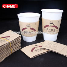 Custom design kraft paper heat insulated hot paper cup sleeves