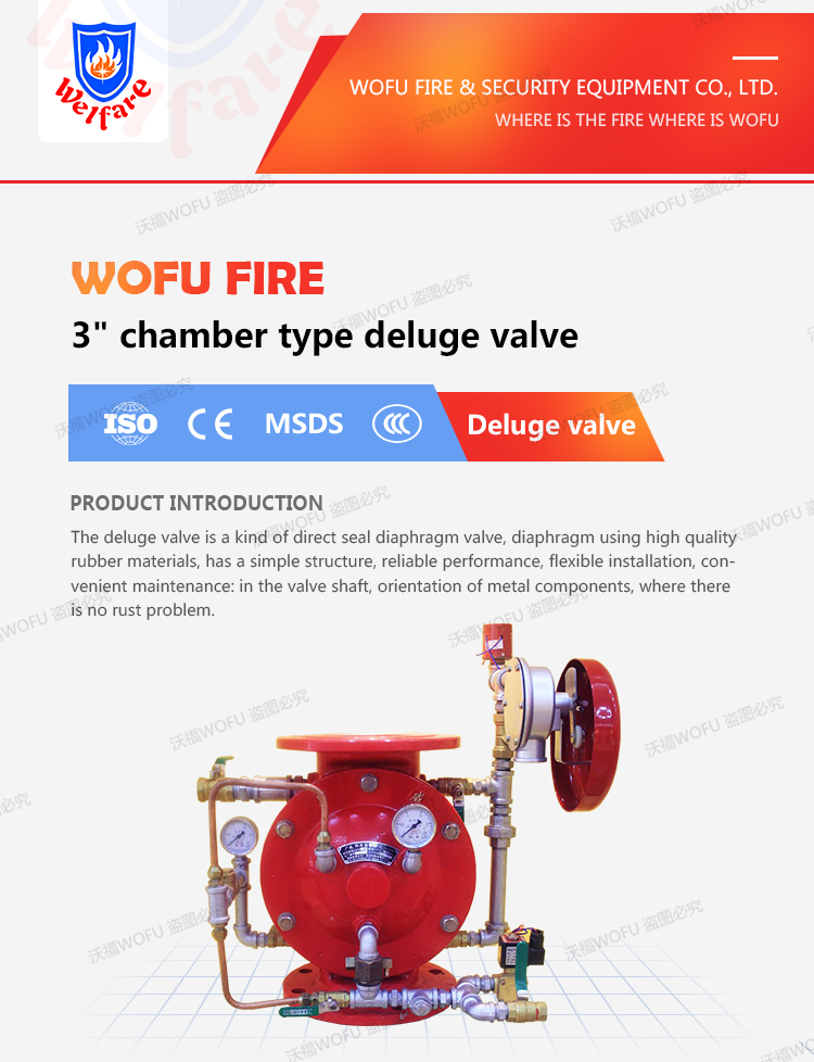 3" chamber type deluge valve, Deluge valve diaphragm type