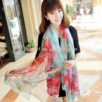 Newest style woman nobel digital printed silk expensive scarfs(SP280L)