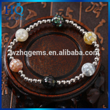 Nature Paua Color Shell Bead Jewelry Bracelet