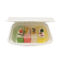 Biodegradable Bagasse Box Disposable 450ml Clamshells