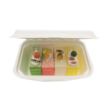 Biodegradable Bagasse Box Disposable 450ml Clamshells