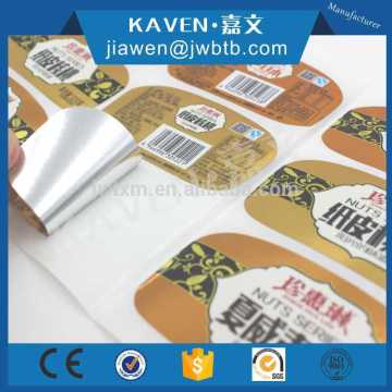 food package label,PET bottle labels,factory price labels for bottles