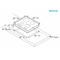 24 Cooktop segmentado 4 queimadores