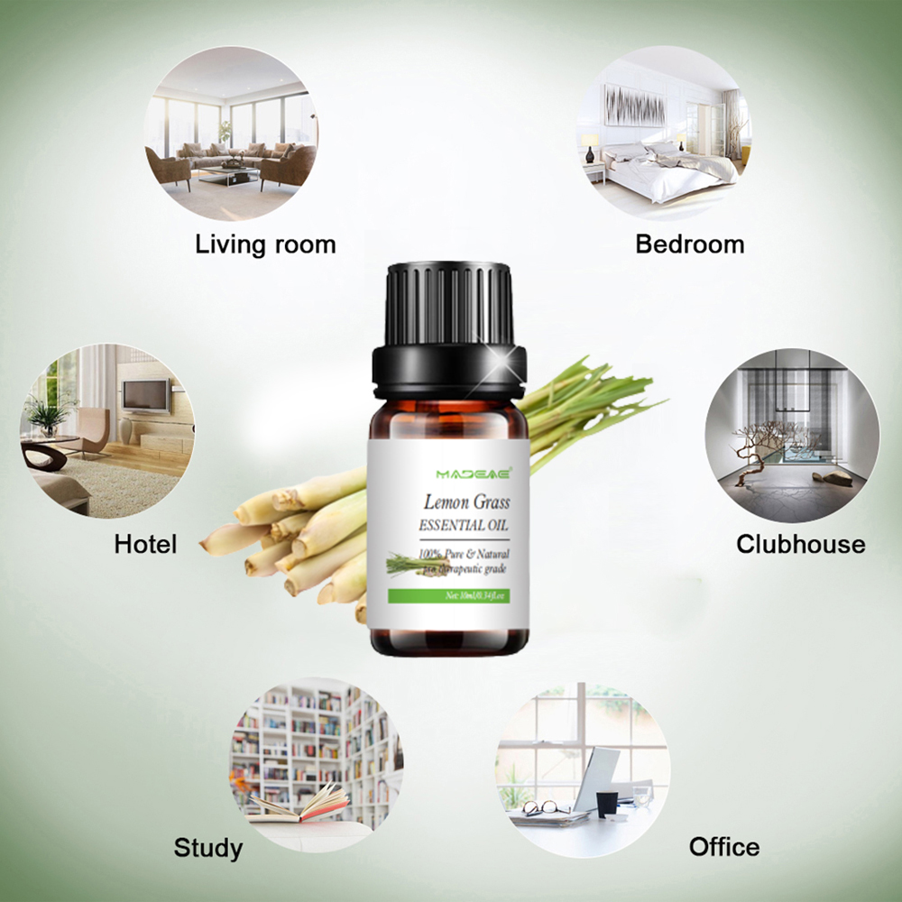 Lemongrass الأساسي للزيوت القابلة للذوبان للعناية بالبشرة