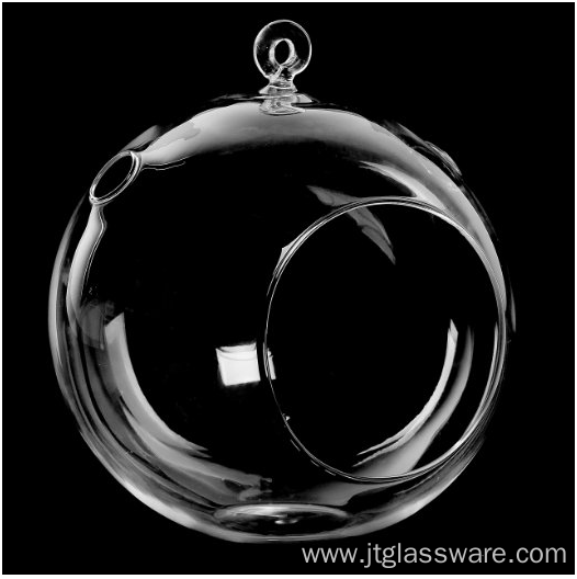 Wholesale Clear Glass Round Terrarium With Wood Base