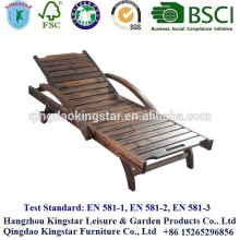 wooden chaise lounge