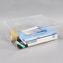 Clear Acrylic Desk Organizer Set With Lid