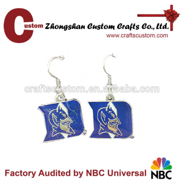 Hot sales custom metal Souvenir earrings as gifts for Promotional