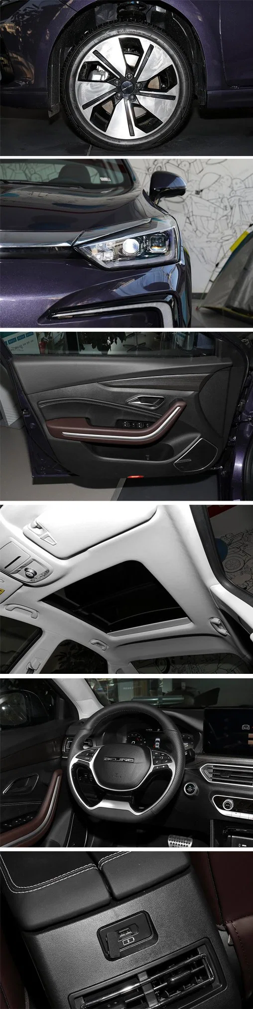 Ridever Hot Selling 2022 Beijing Auto EU7 5 Doors 5 Seats Car Passager SUV Long Range 401 Km Fast Charging New Energy EV Automotives Used Car Car Use Electric