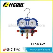 Red and Blue Panited Steel Manifold Set Refrigeration Pressure Gauge for R32