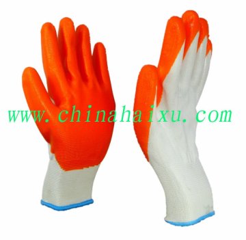 orange nitrile coated work gloves
