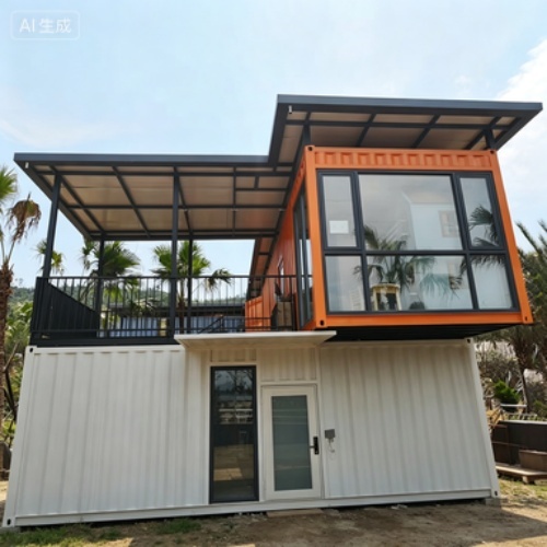 Eco-Friendly Folding House Built from Reused Steel Containers