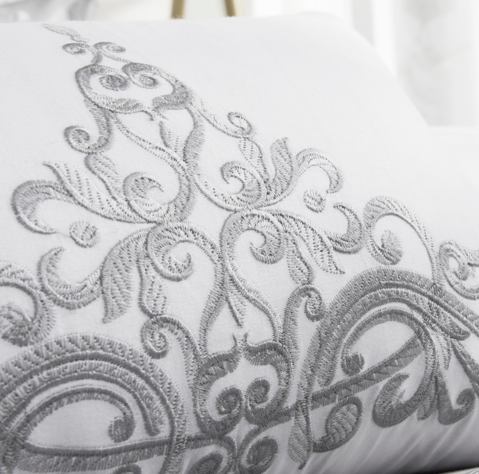 Baumwollstickbettwäsche -Set Cotton Embroidery Bedding Set