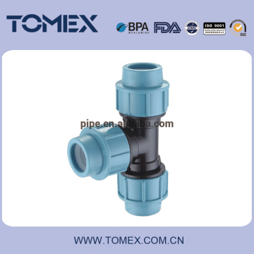 tee for water pp compressure fittings