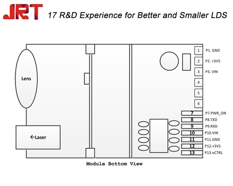 60m USART Laser Distance Sensor Diagram